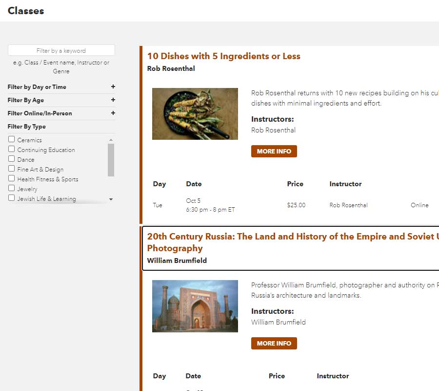 AngularJS program finder